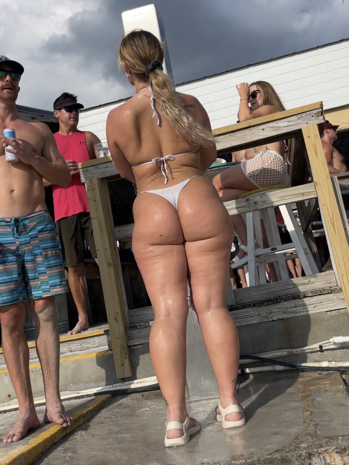 Goddess PAWG White Thong Bikini ππ #MZ6pxz2q
